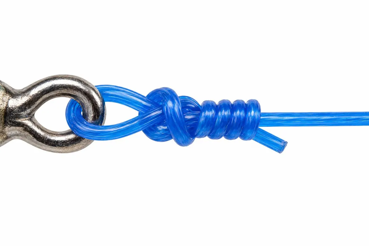 A non-slip loop knot tied to a jighead eye